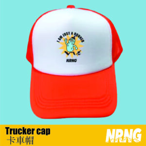NRNG "I am just a runner" water flask man colour orange trucker cap